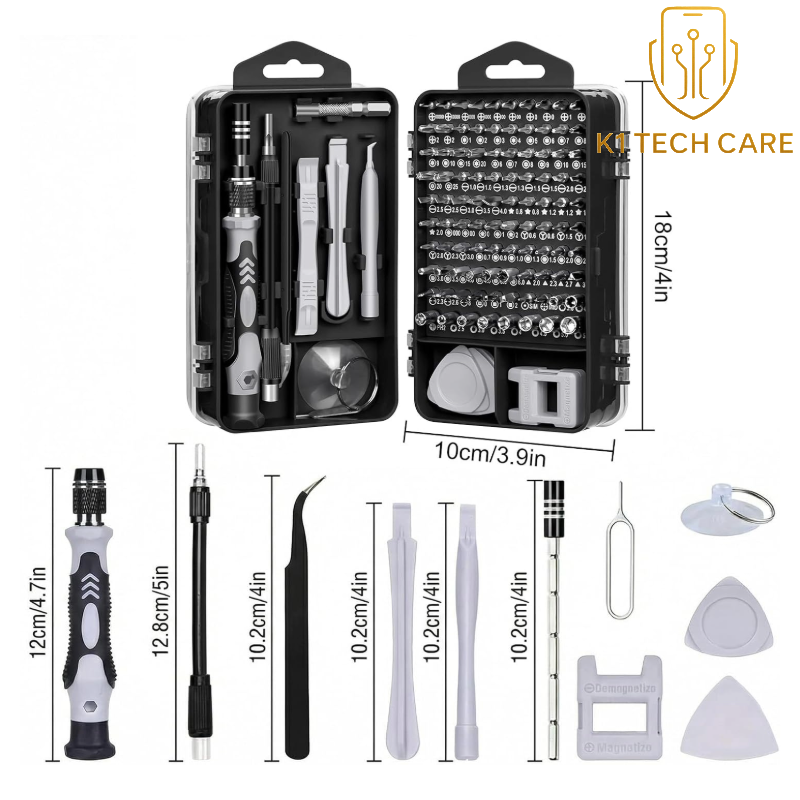 115-in-1 Precision Screwdriver Set Professional Repair Tool Kit – Gray - Image 3
