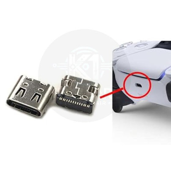 Type-C USB Charging Socket Port Replacement Connector for PS5 DualSense Controller