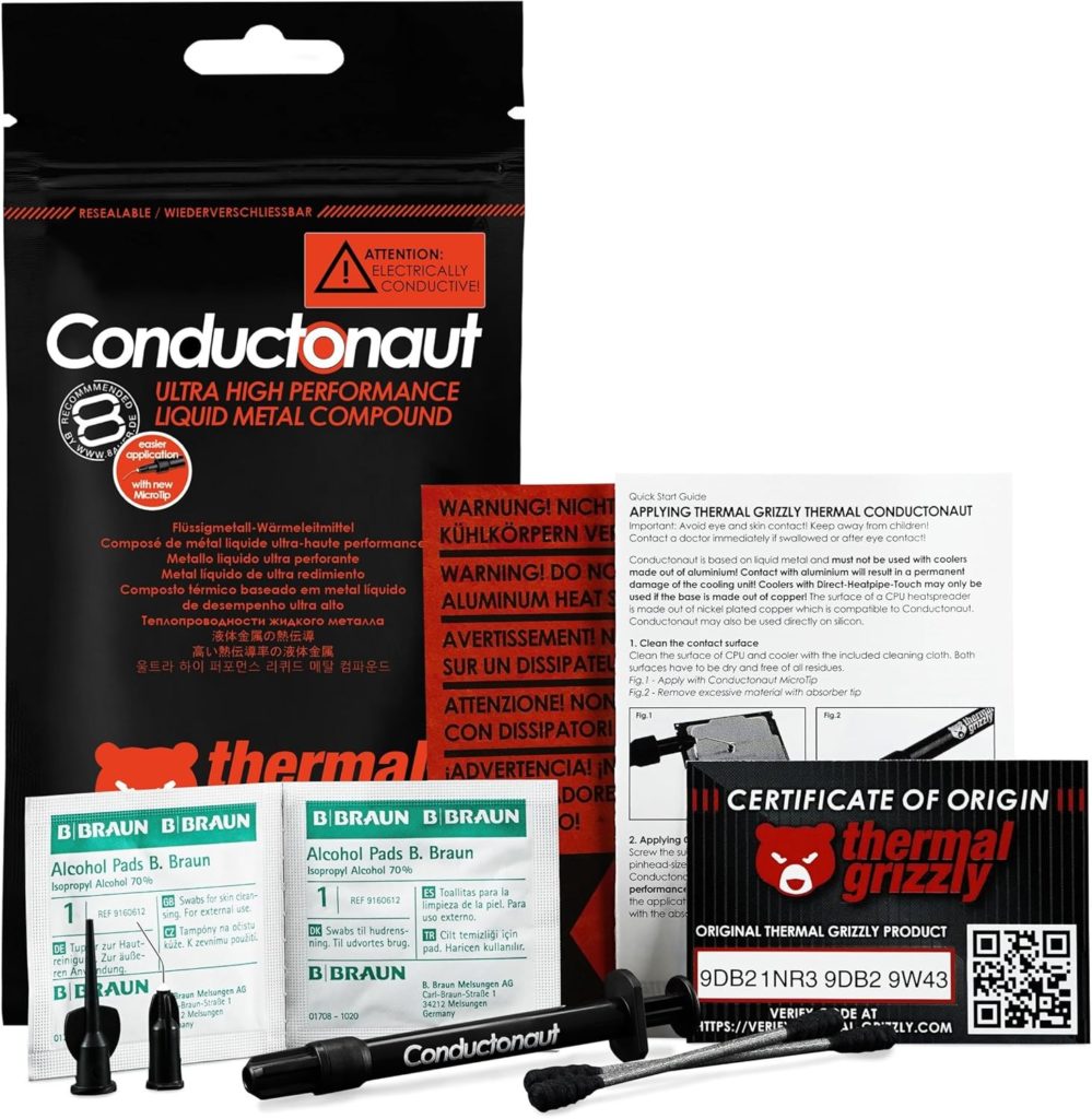 Thermal Grizzly Conductonaut Liquid Metal Thermal Paste for Sony PS5 PlayStation 5