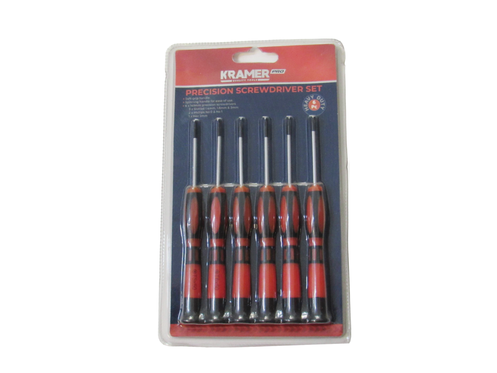 6-Piece Mini Precision Screwdriver Kit – Slotted, Phillips & 2mm Hex Repair Tools