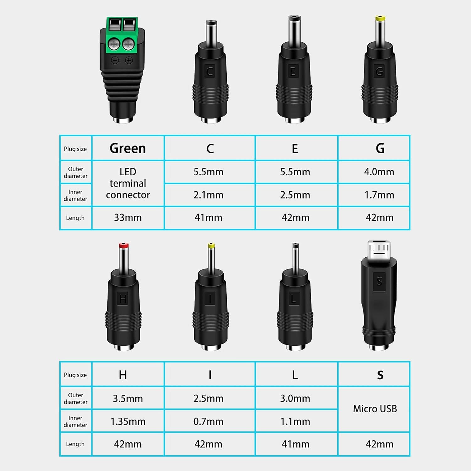 Dalugo 30W Universal AC/DC Power Adapter – 3V to 12V 2A with 8 Connector Tips - Image 3