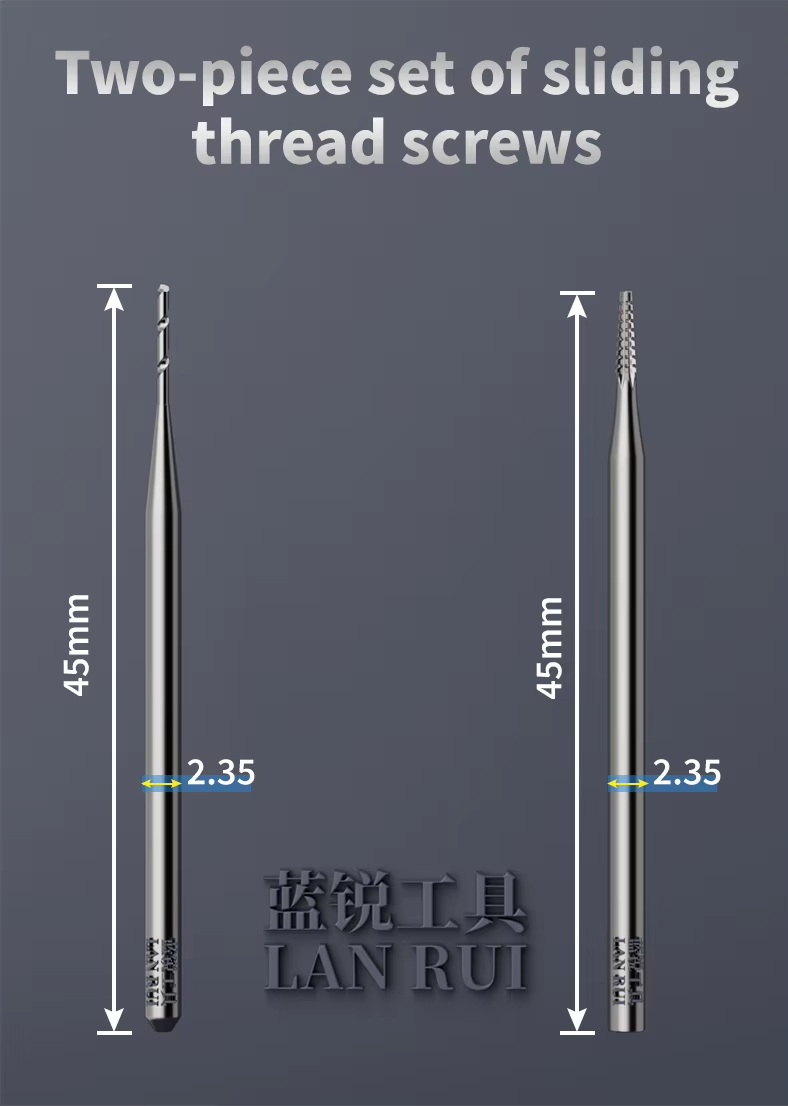 Lanrui U8S 2-Piece Stripped Screw Extractor Bit Set – 2.35mm Tungsten Alloy Repair Tool - Image 3