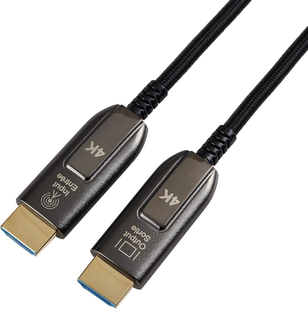 10m Braided High-Speed Fibre Optic HDMI Cable – Black