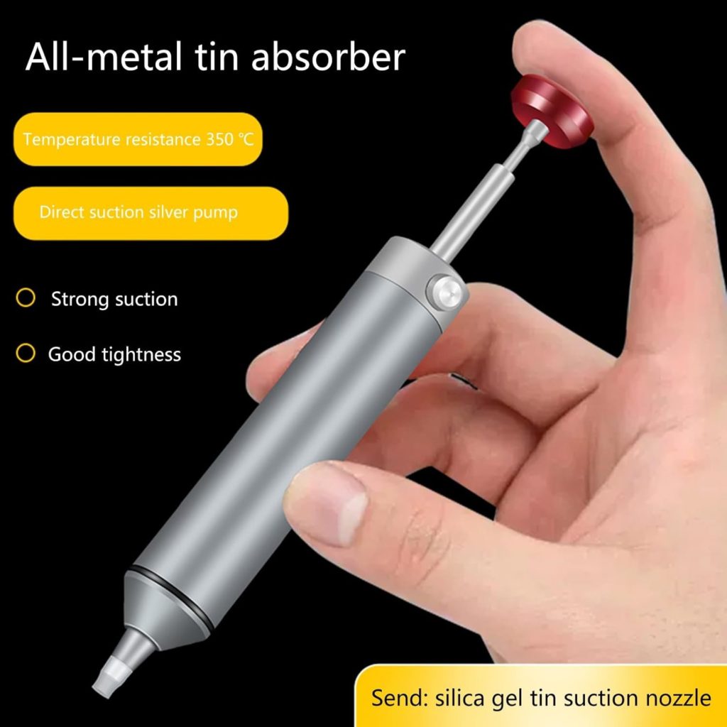 Aluminium Vacuum Desoldering Pump – Manual Solder Sucker Removal Tool