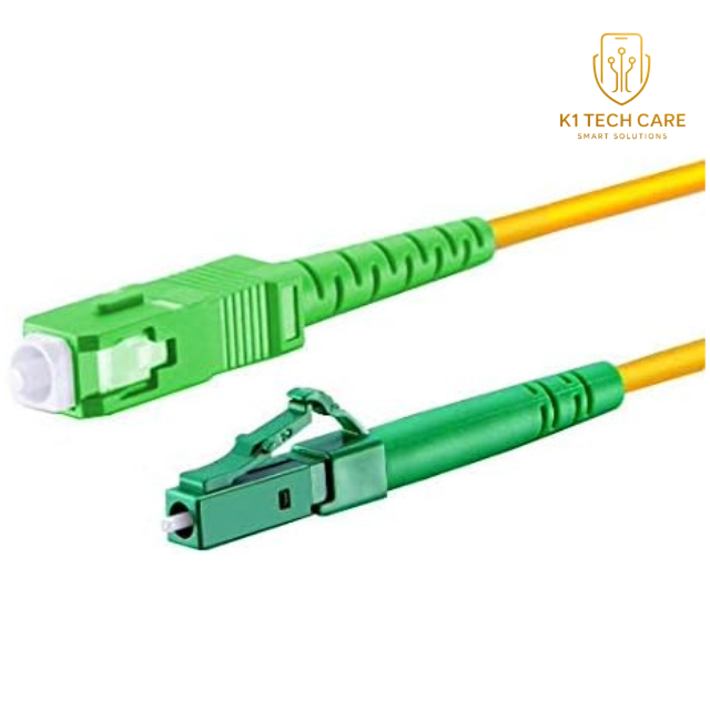 ELFCAM 3m Fibre Optic Patch Cable – LC/APC to SC/APC Yellow Optical Lead