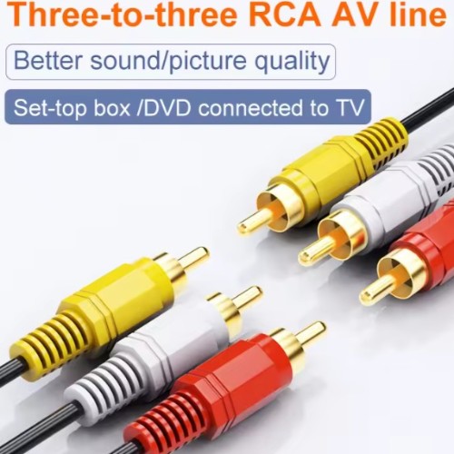 3 RCA Male to 3 RCA Male Audio Video AV Cable – 3m