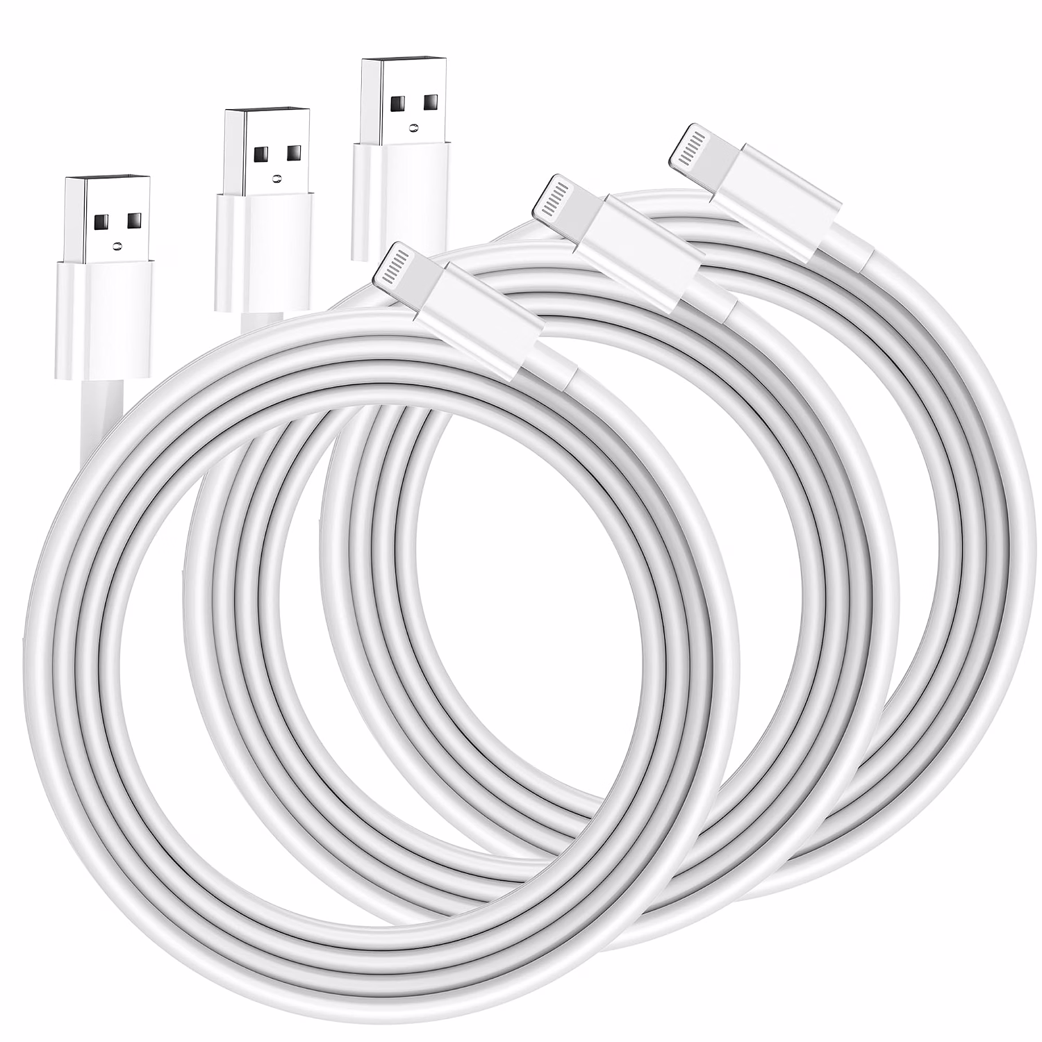 Apple MFi Certified 3m USB-A to Lightning Charging & Data Cable