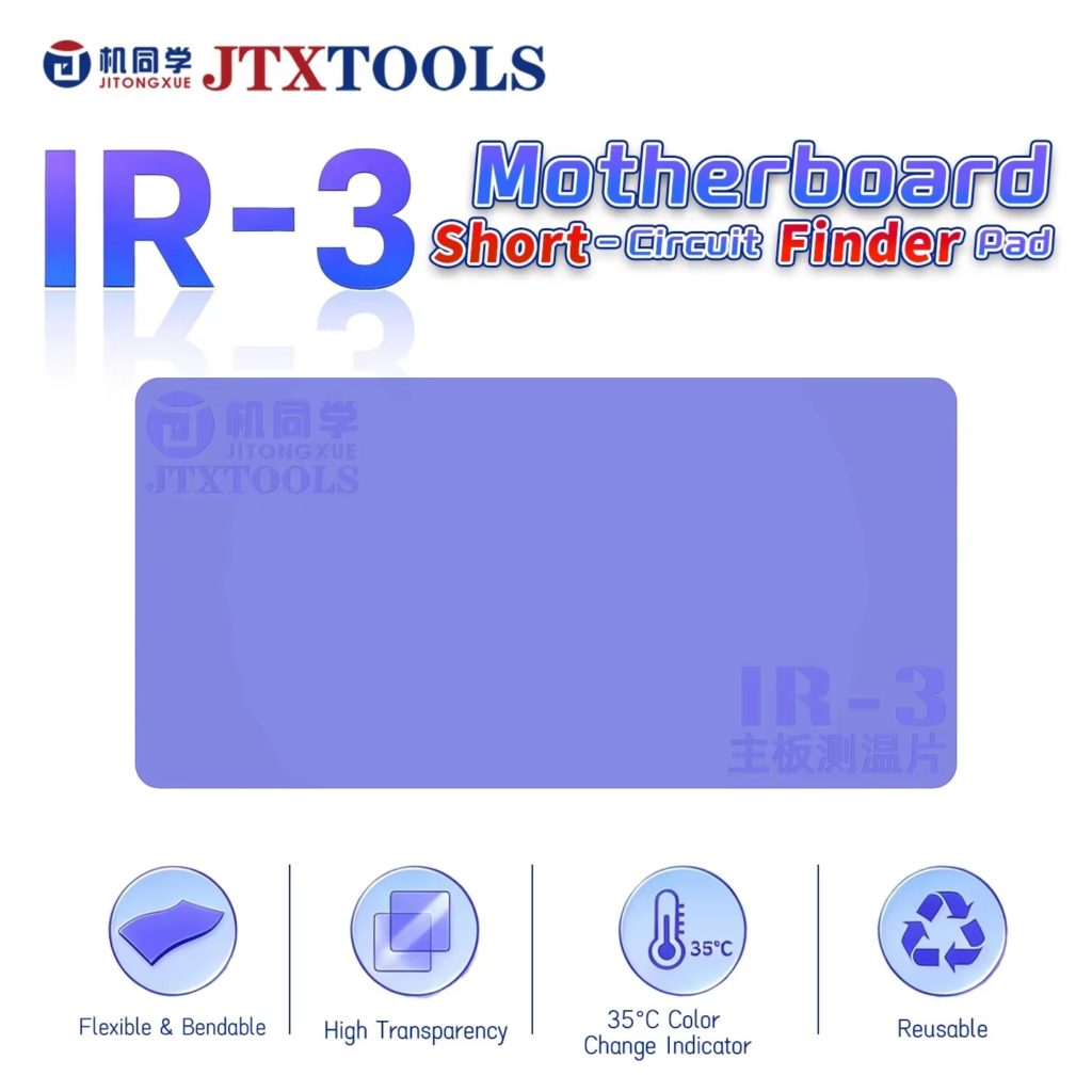 JTXTOOLS IR-3 Reusable 35°C Thermal Short-Circuit Finder Pad – PCB Hotspot Detection Sheet