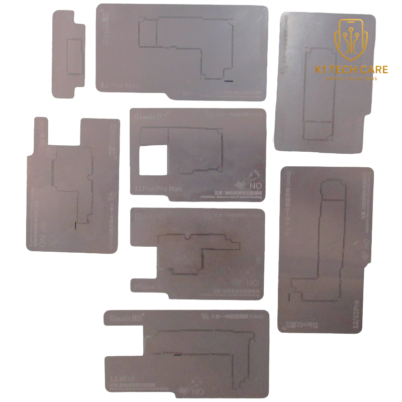 K1 Tech Care – QianLi middle frame reballing platform for compatible Apple iPhone X, iPhone 11 and iPhone 12 motherboard repair, supplied reclaimed in good condition.