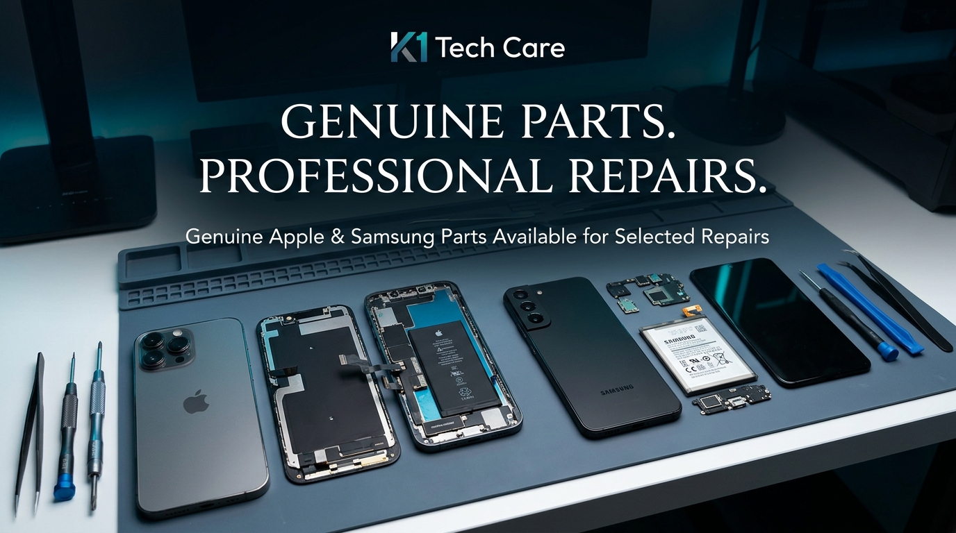 Genuine Apple & Samsung Parts Available at K1 Tech Care