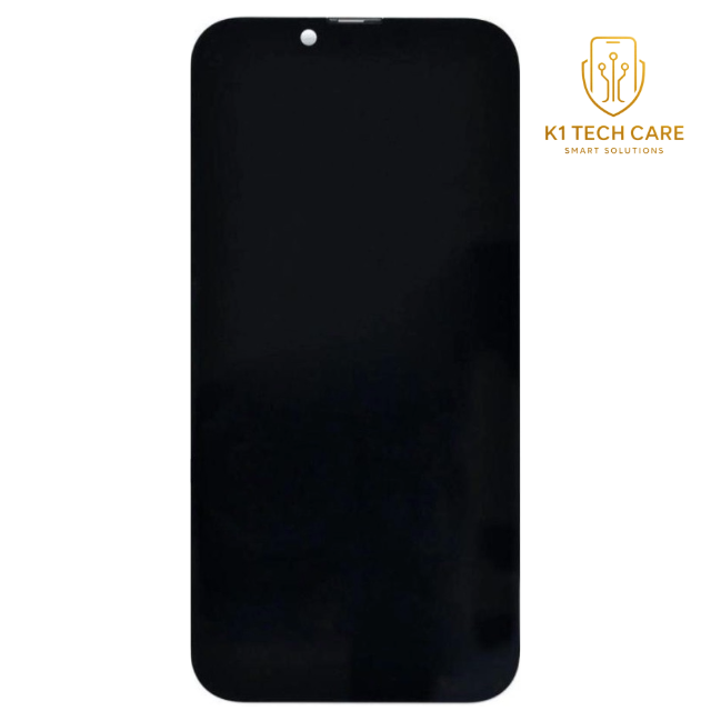 K1 Tech Care – Genuine Apple original iPhone 14 Black display with sensor flex, calibrated and reclaimed from an original device, compatible with A2882, A2649, A2881, A2884 and A2883.