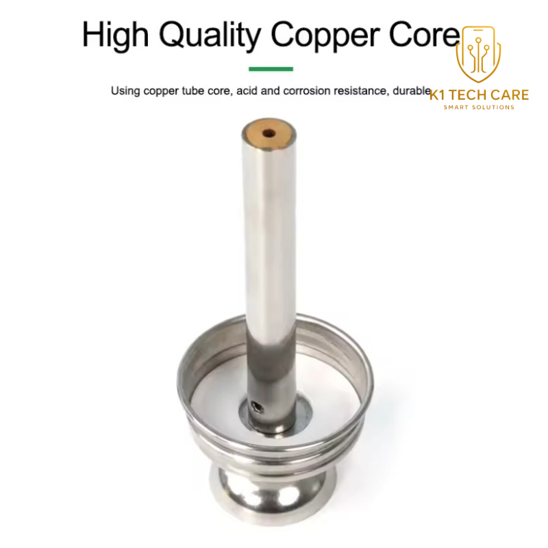 K1 Tech Care – RELIFE RL-055 anti-static transparent glass solvent dispenser bottle with press-type copper core pump, designed for compatible alcohol, cleaning fluids and soldering liquids used in electronics repair.