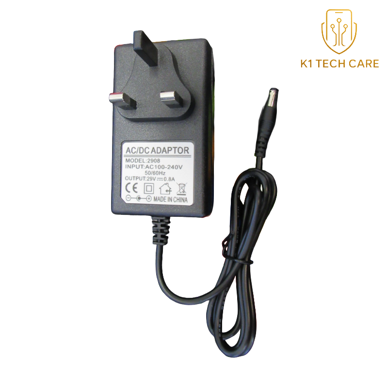 29V 0.8A AC/DC UK Power Adapter – 5.5 × 2.1mm DC Plug