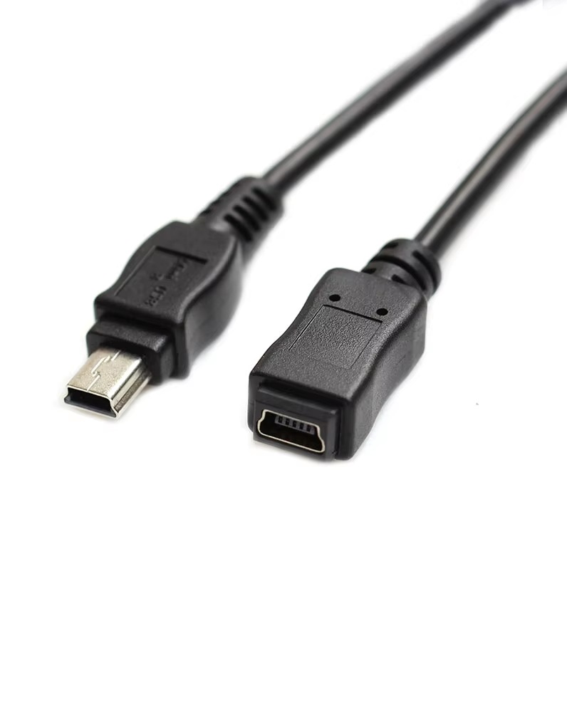 Mini USB 5-Pin Male to Female Extension Cable – Charging & Data Sync Lead