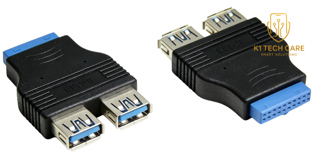 SEDNA 10-Port USB 3.0 Front Panel Hub – 3.5" PC Bay Expansion with 20-Pin Adapter - Image 3