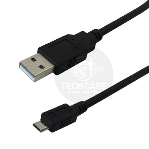 19cm Short USB-A to Micro USB Charging & Data Cable – Black or White