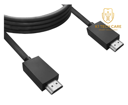 K1 Tech Care – 2-metre Black Ultra High Speed HDMI cable for compatible TVs, monitors, gaming consoles and other HDMI audio and video equipment.